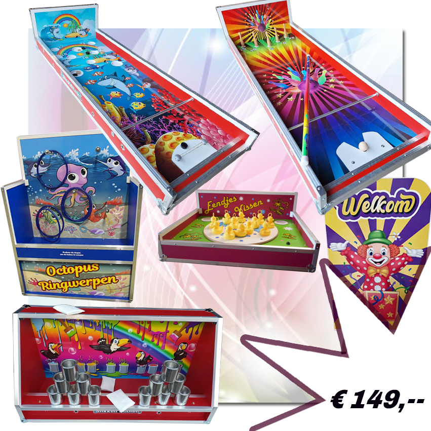 Spellenverhuur Mr. Diamond Mini Kermis Pakket Action